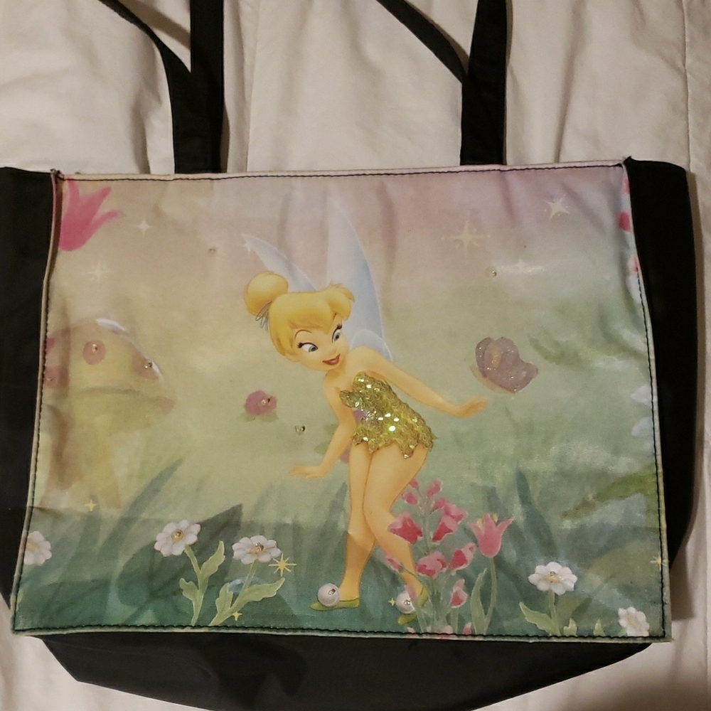 Disney Black and Green Tinker Bell Tote